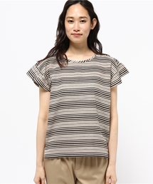 LBC | リネンコットン袖フリルブラウス(シャツ/ブラウス)