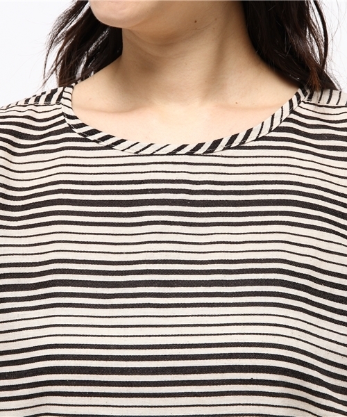 LBC（エルビーシー）の「リネンコットン袖フリルブラウス（シャツ/ブラウス・レディース・グリーン/ネイビー/ブラック・MEDIUM）」の7枚目の写真