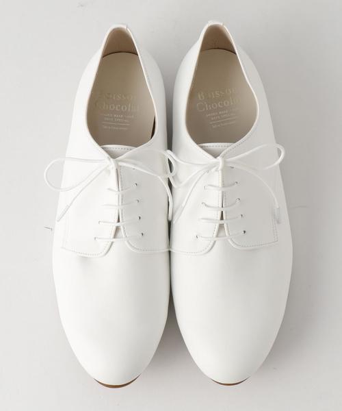 Boisson Chocolat（ボワソンショコラ）の「BBC　レースアップフラット（ドレスシューズ・レディース・ブラック/ホワイト/シルバー・22cm/25cm/23cm/23.5cm/22.5cm/24cm/24.5cm）」の14枚目の写真