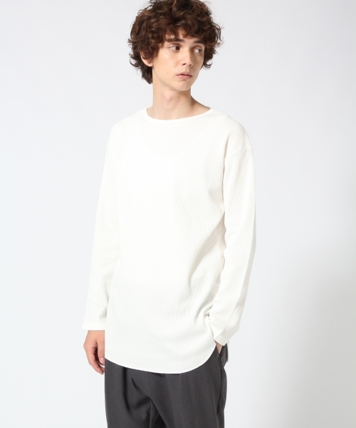 HARE（ハレ）の「サーマルセミロングカットソー(HARE)（Tシャツ/カットソー・メンズ・ブラック/オフホワイト/グレー・SMALL/MEDIUM）」の2枚目の写真