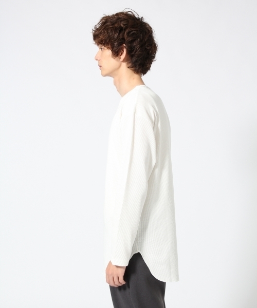 HARE（ハレ）の「サーマルセミロングカットソー(HARE)（Tシャツ/カットソー・メンズ・ブラック/オフホワイト/グレー・SMALL/MEDIUM）」の5枚目の写真