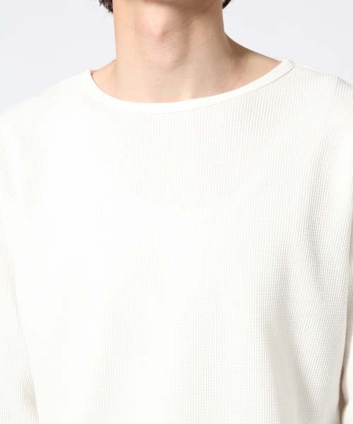 HARE（ハレ）の「サーマルセミロングカットソー(HARE)（Tシャツ/カットソー・メンズ・ブラック/オフホワイト/グレー・SMALL/MEDIUM）」の7枚目の写真