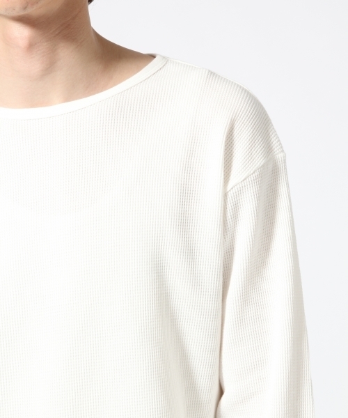 HARE（ハレ）の「サーマルセミロングカットソー(HARE)（Tシャツ/カットソー・メンズ・ブラック/オフホワイト/グレー・SMALL/MEDIUM）」の8枚目の写真