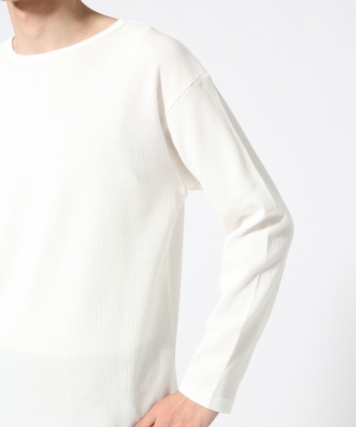 HARE（ハレ）の「サーマルセミロングカットソー(HARE)（Tシャツ/カットソー・メンズ・ブラック/オフホワイト/グレー・SMALL/MEDIUM）」の9枚目の写真