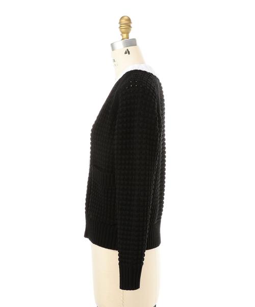 Drawer（ドゥロワー）の「Drawer BLKxWHT カーディガン（カーディガン