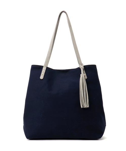 LBC（エルビーシー）の「キャンバスラージトートバッグ                   （トートバッグ・レディース・オフホワイト/グレー/ネイビー・ONE SIZE）」の4枚目の写真