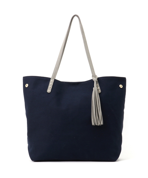 LBC（エルビーシー）の「キャンバスラージトートバッグ                   （トートバッグ・レディース・オフホワイト/グレー/ネイビー・ONE SIZE）」の8枚目の写真