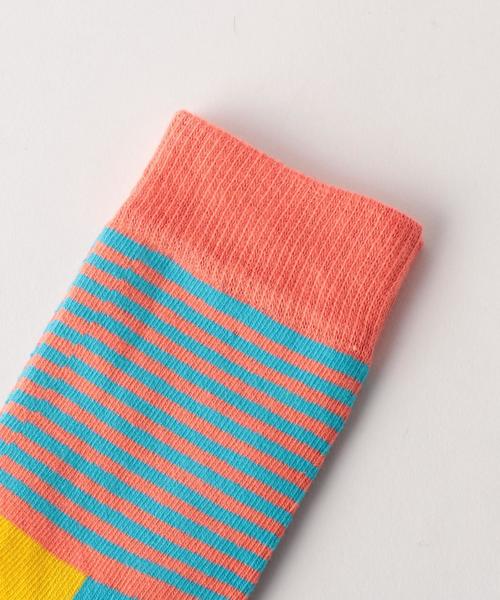 Happy Socks(ハッピーソックス)の「【HAPPY SOCKS(ハッピーソックス)】2P 17SS ◆(ソックス/靴下・キッズ・ブラック/ピンク/イエロー/コバルトブルー・17-19cm/14.5-16.5cm/19.5-21.5cm)」の6枚目の写真