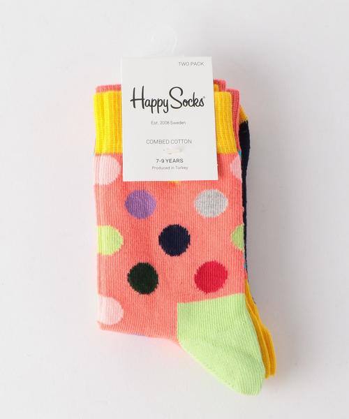 Happy Socks(ハッピーソックス)の「【HAPPY SOCKS(ハッピーソックス)】2P 17SS ◆(ソックス/靴下・キッズ・ブラック/ピンク/イエロー/コバルトブルー・17-19cm/14.5-16.5cm/19.5-21.5cm)」の9枚目の写真