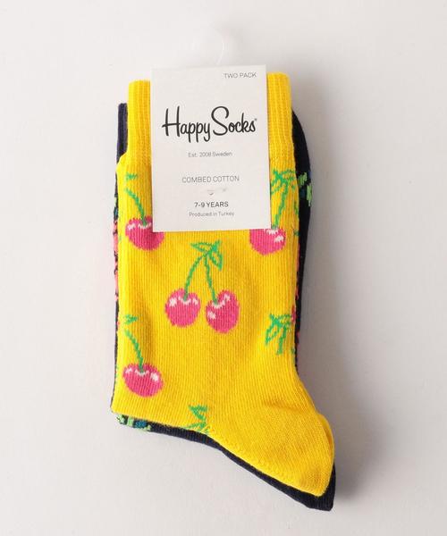 Happy Socks(ハッピーソックス)の「【HAPPY SOCKS(ハッピーソックス)】2P 17SS ◆(ソックス/靴下・キッズ・ブラック/ピンク/イエロー/コバルトブルー・17-19cm/14.5-16.5cm/19.5-21.5cm)」の11枚目の写真