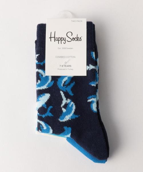 Happy Socks(ハッピーソックス)の「【HAPPY SOCKS(ハッピーソックス)】2P 17SS ◆(ソックス/靴下・キッズ・ブラック/ピンク/イエロー/コバルトブルー・17-19cm/14.5-16.5cm/19.5-21.5cm)」の12枚目の写真