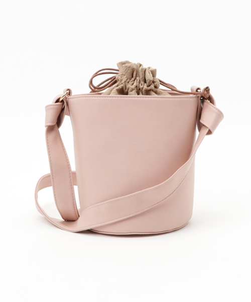 WEGO（ウィゴー）の「WEGO/レース巾着バケツショルダーバッグ（ショルダーバッグ・レディース・ピンク/グレー・FREE）」の3枚目の写真