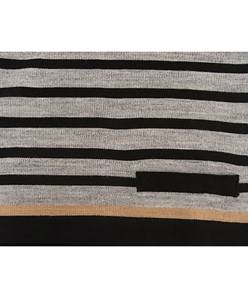 mystic（ミスティック）の「ボーダーニットP/O（ニット/セーター・レディース・オフホワイト/キャメル/オレンジ/グレー/ネイビー・ﾌﾘ-）」の8枚目の写真