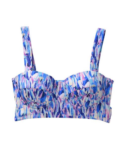 SUNBABIES(サンベイビーズ)の「ワイドストラップビスチェ(水着・レディース・ブルー系その他/グリーン系その他・L/S/M)」の2枚目の写真