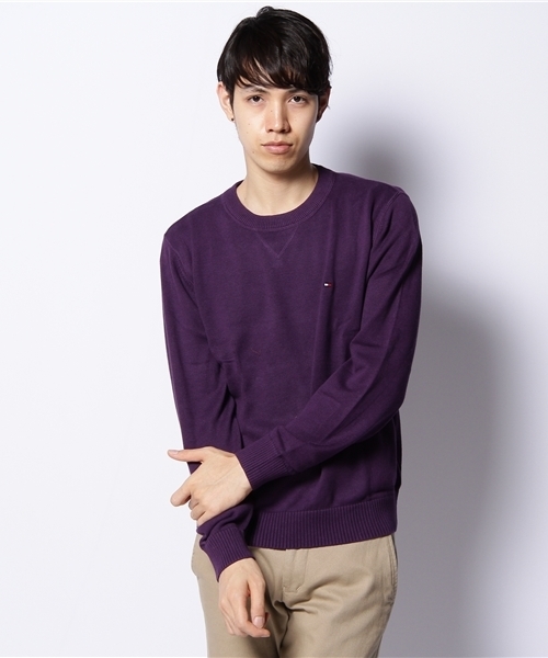 TOMMY HILFIGER（トミーヒルフィガー）の「ATLANTIC CREW NECK - CUSTOM FIT（ニット/セーター・メンズ・ホワイト/グレー/ブラウン/グリーン/ブルー/パープル/レッド/ボルドー・SMALL/MEDIUM/LARGE/X-LARGE/XX-LARGE）」の6枚目の写真