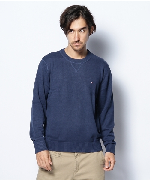 TOMMY HILFIGER（トミーヒルフィガー）の「ATLANTIC CREW NECK - CUSTOM FIT（ニット/セーター・メンズ・ホワイト/グレー/ブラウン/グリーン/ブルー/パープル/レッド/ボルドー・SMALL/MEDIUM/LARGE/X-LARGE/XX-LARGE）」の5枚目の写真