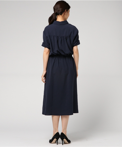 un dix cors(アンディコール)の「テンセルウエストゴムワンピース(ワンピース・レディース・ネイビー/カーキ・フリ-)」の5枚目の写真