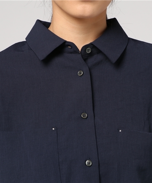 un dix cors(アンディコール)の「テンセルウエストゴムワンピース(ワンピース・レディース・ネイビー/カーキ・フリ-)」の6枚目の写真