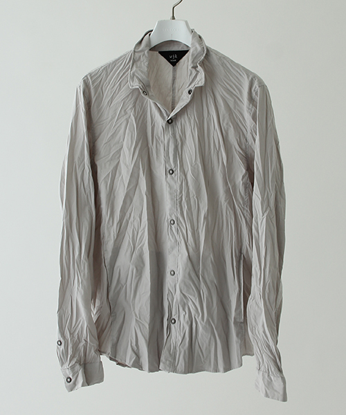 wjk black（ﾀﾞﾌﾞﾙｼﾞｪｲｹｲﾌﾞﾗｯｸ）の「【wjk black】≪STUDIOUS限定≫タイプライターワッシャースタンドシャツ（シャツ/ブラウス・メンズ・テラコッタ/チャコールグレー/ライトグレー・3/1/2）」の13枚目の写真