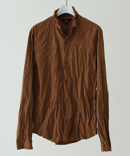 wjk black（ﾀﾞﾌﾞﾙｼﾞｪｲｹｲﾌﾞﾗｯｸ）の「【wjk black】≪STUDIOUS限定≫タイプライターワッシャースタンドシャツ（シャツ/ブラウス・メンズ・テラコッタ/チャコールグレー/ライトグレー・3/1/2）」の12枚目の写真