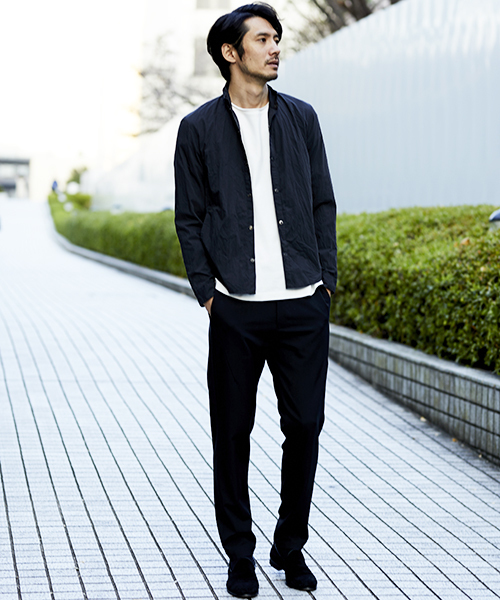 wjk black（ﾀﾞﾌﾞﾙｼﾞｪｲｹｲﾌﾞﾗｯｸ）の「【wjk black】≪STUDIOUS限定≫タイプライターワッシャースタンドシャツ（シャツ/ブラウス・メンズ・テラコッタ/チャコールグレー/ライトグレー・3/1/2）」の15枚目の写真