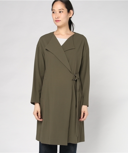 RIVE DROITE（リヴドロワ）の「ジョーゼットサイドベルトコート（その他アウター・レディース・ベージュ/ネイビー/カーキ・FREE）」の4枚目の写真