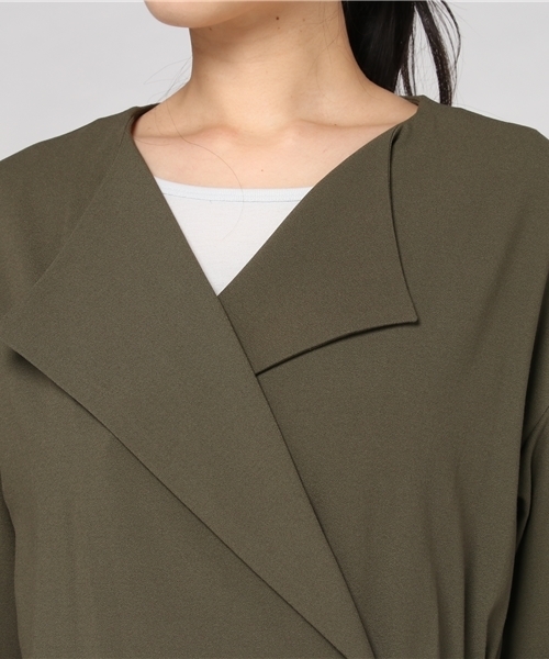 RIVE DROITE（リヴドロワ）の「ジョーゼットサイドベルトコート（その他アウター・レディース・ベージュ/ネイビー/カーキ・FREE）」の7枚目の写真