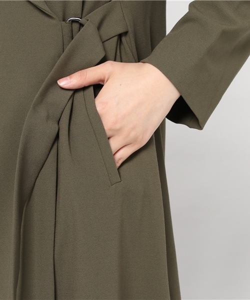 RIVE DROITE（リヴドロワ）の「ジョーゼットサイドベルトコート（その他アウター・レディース・ベージュ/ネイビー/カーキ・FREE）」の9枚目の写真