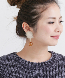 URBAN RESEARCH Sonny Label | ミンクファー×バーピアス(ピアス（両耳用）)