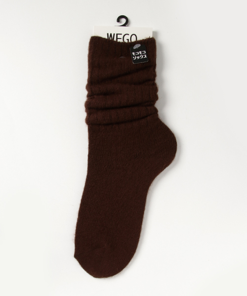WEGO（ウィゴー）の「WEGO/もこもこルーズソックス（ソックス/靴下・レディース・レッド/グレー/ブラック/ブラウン/ホワイト/ワイン・FREE）」の4枚目の写真