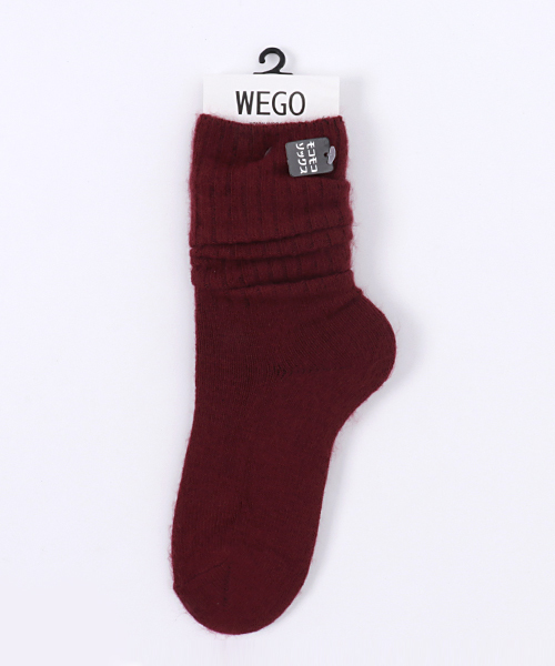 WEGO（ウィゴー）の「WEGO/もこもこルーズソックス（ソックス/靴下・レディース・レッド/グレー/ブラック/ブラウン/ホワイト/ワイン・FREE）」の6枚目の写真
