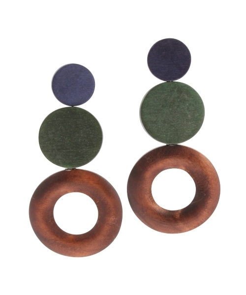 UN3D.（アンスリード）の「リングマーブルピアス（ピアス（両耳用）・レディース・レッド/グリーン/ブラック・FREE）」の5枚目の写真