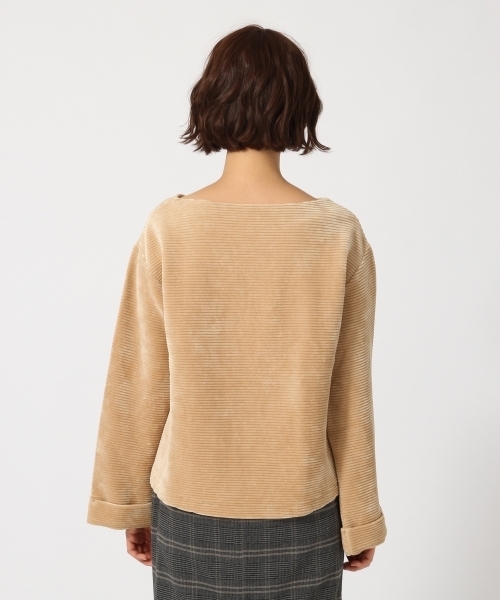 GLOBAL WORK(グローバルワーク)の「ストレッチコーデュロイワイドプルオーバー/774971(Tシャツ/カットソー・レディース・ベージュ/グレー/ブルー/ホワイト/ワインレッド・LARGE/SMALL/MEDIUM)」の15枚目の写真