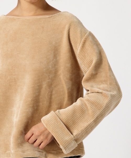 GLOBAL WORK(グローバルワーク)の「ストレッチコーデュロイワイドプルオーバー/774971(Tシャツ/カットソー・レディース・ベージュ/グレー/ブルー/ホワイト/ワインレッド・LARGE/SMALL/MEDIUM)」の6枚目の写真