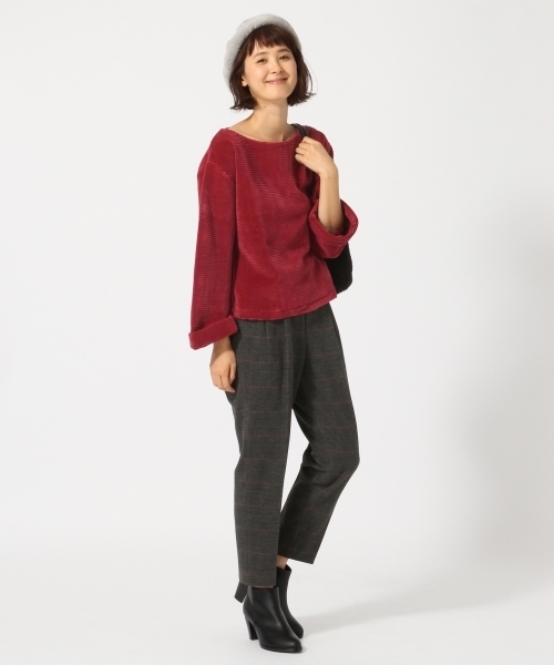 GLOBAL WORK(グローバルワーク)の「ストレッチコーデュロイワイドプルオーバー/774971(Tシャツ/カットソー・レディース・ベージュ/グレー/ブルー/ホワイト/ワインレッド・LARGE/SMALL/MEDIUM)」の17枚目の写真