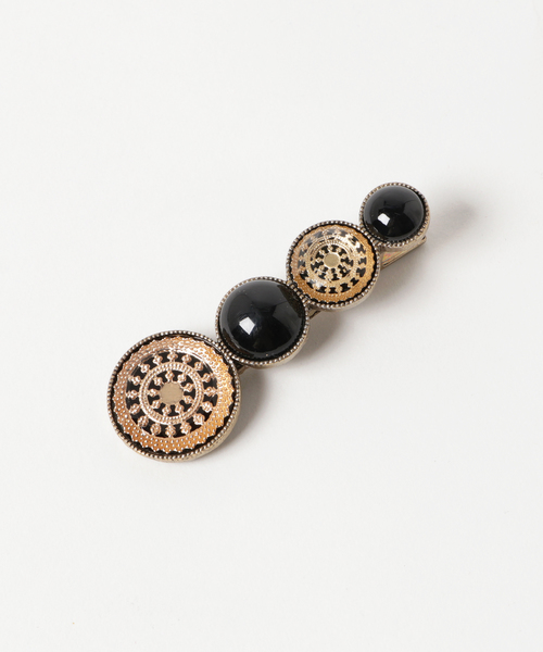 カヤ（カヤ）の「【カヤ】絢爛ヘアクリップ（バレッタ/ヘアクリップ・レディース・ブラック/ピンク/ブルー/グリーン・FREE）」の2枚目の写真