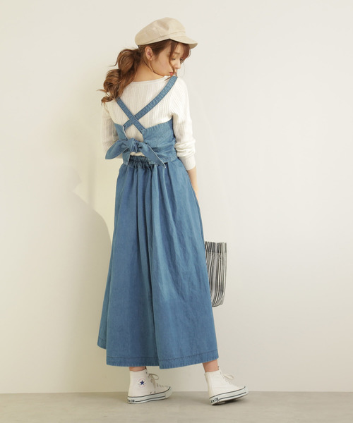 FREE'S MART（フリーズマート）の「◆【andGIRL3月号掲載】ロングサーキュラーデニムスカート【セットアップ対応商品】（デニムスカート・レディース・ブルー系その他/ダークネイビー・FREE）」の9枚目の写真