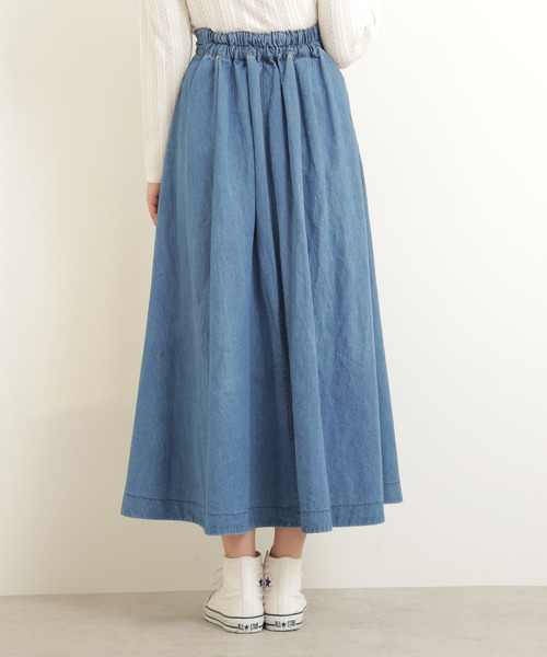 FREE'S MART（フリーズマート）の「◆【andGIRL3月号掲載】ロングサーキュラーデニムスカート【セットアップ対応商品】（デニムスカート・レディース・ブルー系その他/ダークネイビー・FREE）」の3枚目の写真