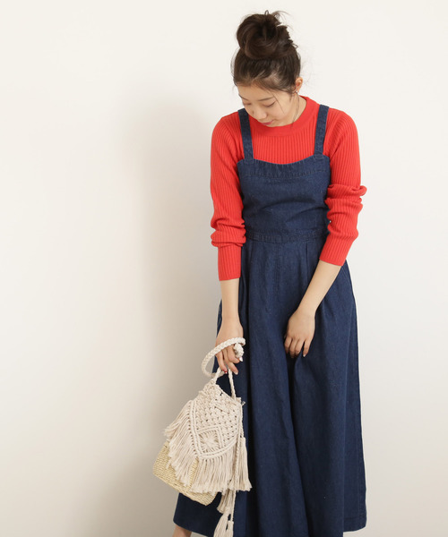 FREE'S MART（フリーズマート）の「◆【andGIRL3月号掲載】ロングサーキュラーデニムスカート【セットアップ対応商品】（デニムスカート・レディース・ブルー系その他/ダークネイビー・FREE）」の8枚目の写真