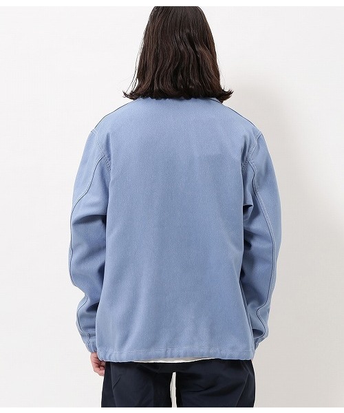 ADAM ET ROPE'(アダムエロペ)の「シンセティックデニムコーチジャケット(デニムジャケット・メンズ・ネイビー/サックスブルー・M/L)」の6枚目の写真