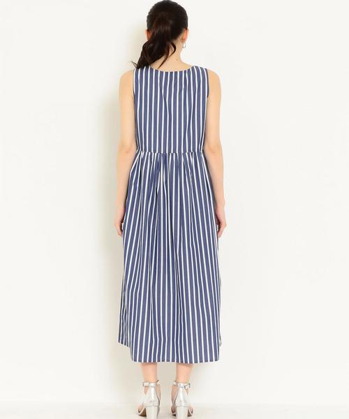 LE GLAZIK（ルグラジック）の「[ル・グラジック]LE GLAZIK SC コットン ストライプ ノースリーブワンピース ◆（ワンピース・レディース・ネイビー・36）」の12枚目の写真