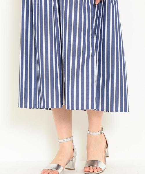 LE GLAZIK（ルグラジック）の「[ル・グラジック]LE GLAZIK SC コットン ストライプ ノースリーブワンピース ◆（ワンピース・レディース・ネイビー・36）」の6枚目の写真