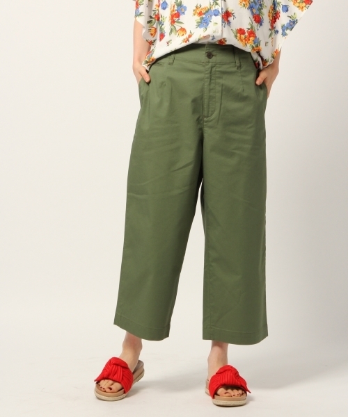 GLOBAL WORK(グローバルワーク)の「【WEB LIMITED有】サマ-チノワイドパンツ/786354(その他パンツ・レディース・カーキ/ベージュ/ネイビー/キャメル・MEDIUM/LARGE/SMALL/X-LARGE)」の1枚目の写真