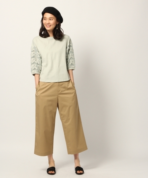 GLOBAL WORK(グローバルワーク)の「【WEB LIMITED有】サマ-チノワイドパンツ/786354(その他パンツ・レディース・カーキ/ベージュ/ネイビー/キャメル・MEDIUM/LARGE/SMALL/X-LARGE)」の5枚目の写真