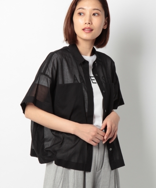 laboratory work（ラボラトリーワーク）の「シアービックポケットシャツ（シャツ/ブラウス・レディース・ホワイト/イエロー/ブラック・MEDIUM）」の19枚目の写真