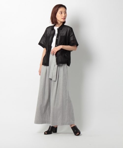 laboratory work（ラボラトリーワーク）の「シアービックポケットシャツ（シャツ/ブラウス・レディース・ホワイト/イエロー/ブラック・MEDIUM）」の18枚目の写真