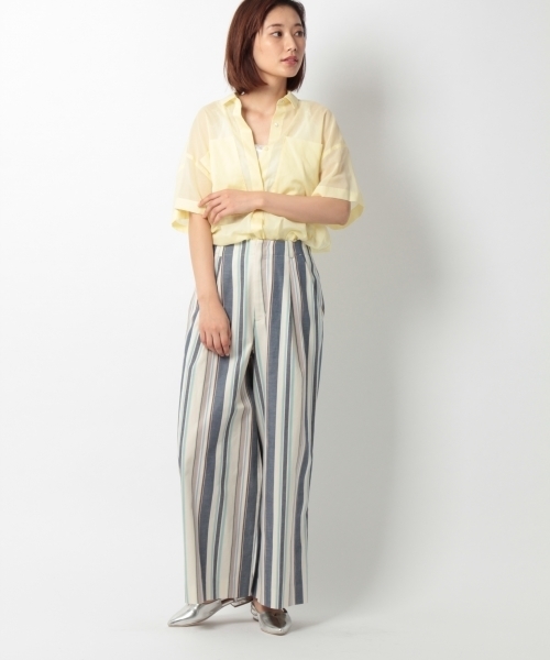 laboratory work（ラボラトリーワーク）の「シアービックポケットシャツ（シャツ/ブラウス・レディース・ホワイト/イエロー/ブラック・MEDIUM）」の17枚目の写真