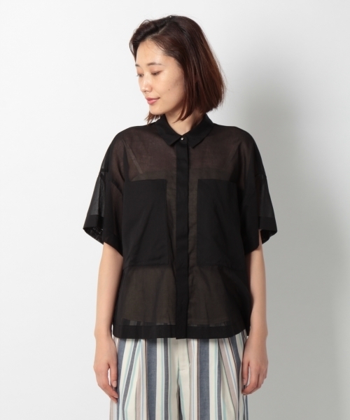 laboratory work（ラボラトリーワーク）の「シアービックポケットシャツ（シャツ/ブラウス・レディース・ホワイト/イエロー/ブラック・MEDIUM）」の15枚目の写真