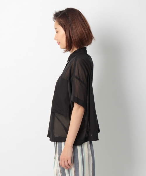 laboratory work（ラボラトリーワーク）の「シアービックポケットシャツ（シャツ/ブラウス・レディース・ホワイト/イエロー/ブラック・MEDIUM）」の14枚目の写真