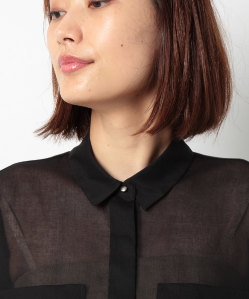 laboratory work（ラボラトリーワーク）の「シアービックポケットシャツ（シャツ/ブラウス・レディース・ホワイト/イエロー/ブラック・MEDIUM）」の10枚目の写真